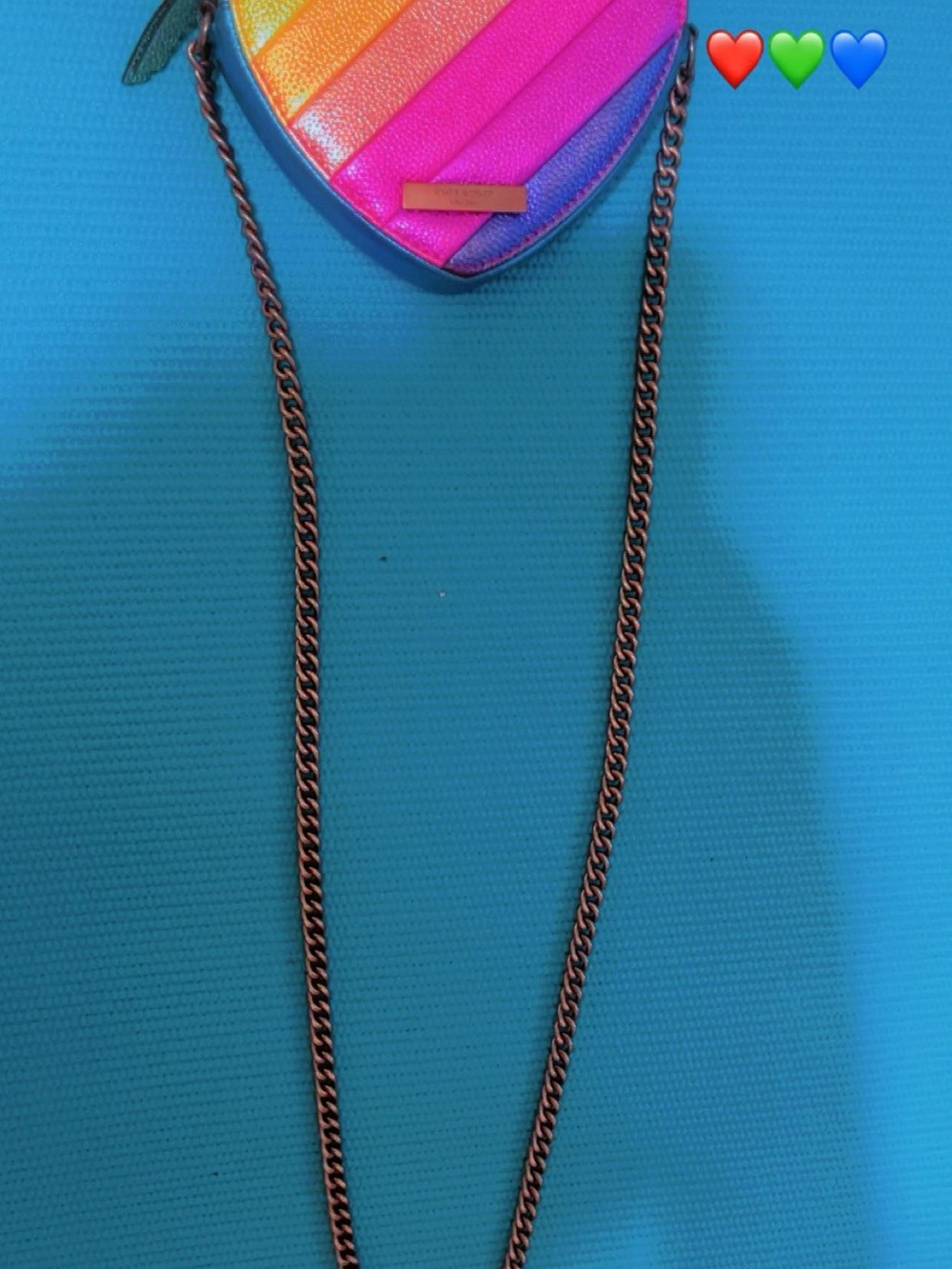 Rainbow Heart Crossbody Bag - Multicolor - Picture 2 of 2